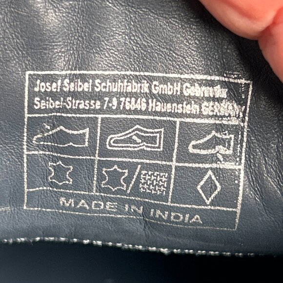 Josef Seibel Oxfords Mens Sz 9.5-10/43 Black Leather Wingtip Brogue Dress Shoes - Picture 10 of 10